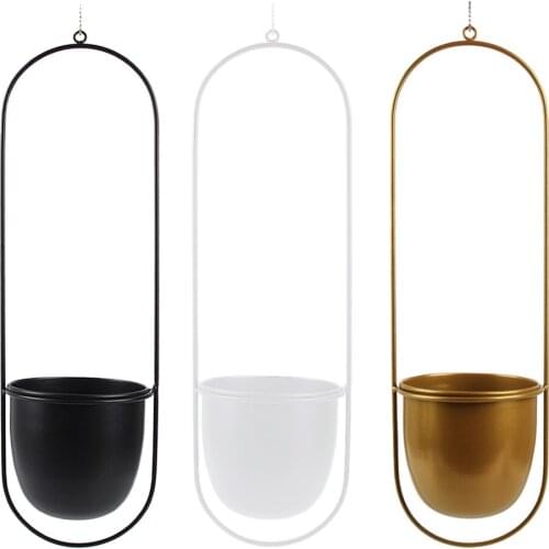 Large Metal Hanging Planters for Outdoor Plants - Hanging Flower Pots Weathered (Round Shape)