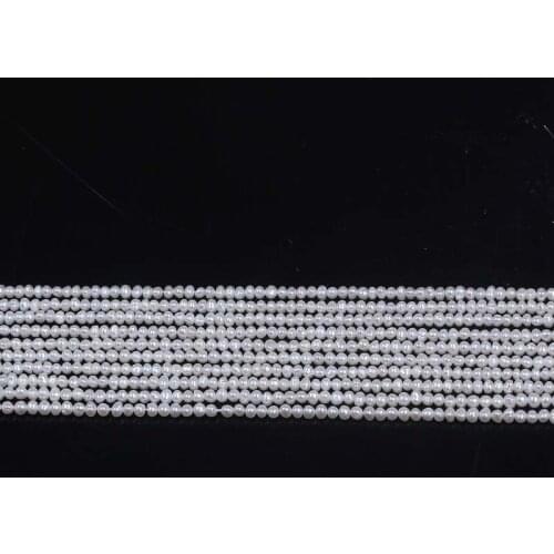 AA Grade 1.5-2.0mm Cultured Potato freshwater Pearl DIY Necklace Bracelat Jewelry Making Potato Shape White Loose Beads Strand