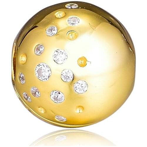 CKK Scattered Sparking Clip Charms 925 Original Fit Pandora Bracelets Sterling Silver Charm Beads for Jewelry Making Bead