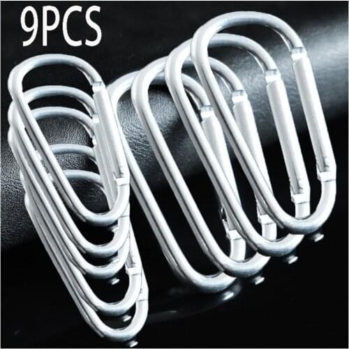 Aluminum Alloy D-ring Carabiner Clip Set Screw Lock Hanging Hook Buckle Keychain Cable Wire Ring Climbing Equipment