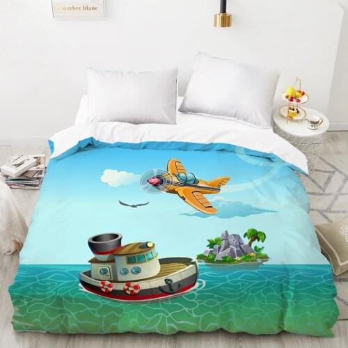 Car Cartoon Kids Duvet cover Quilt/Blanket/Comfortable Case Bedding for children baby girls 140x200 240x220 for Home ocean
