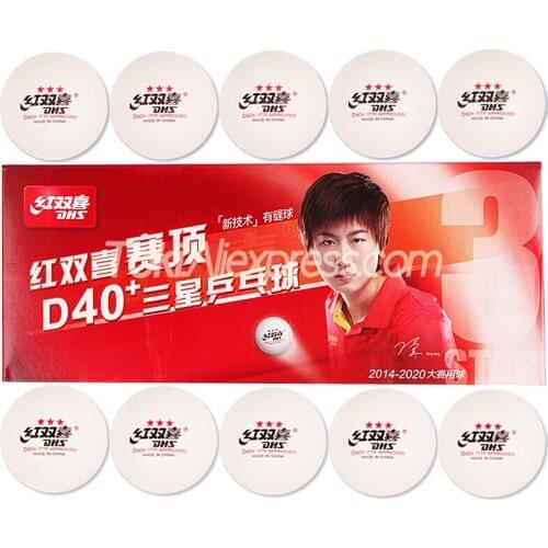 DHS 3-Star D40+ Table Tennis Ball ABS Plastic Original DHS 3 STAR Ping Pong Ball