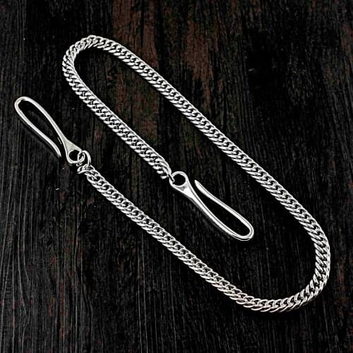 Double Hook Stainless Steel Pants Chain Biker Rock Waist Key chain