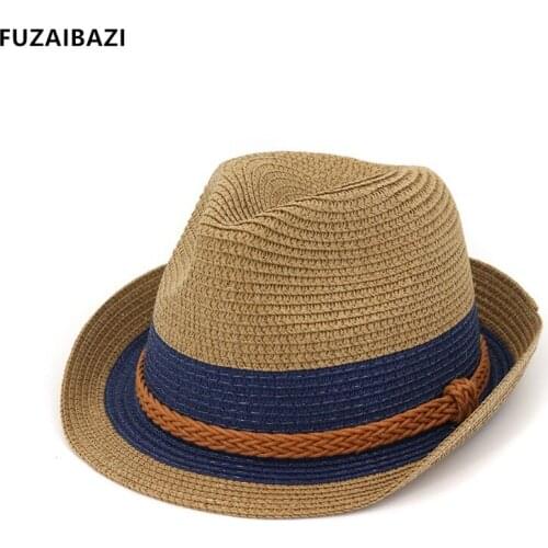 FUZAIBAZI New Panama Ladies Cap New Trend Woman Fedoras Leisure Tourism Casquette Motion Mountaineering Sunshade Hat Sombreros