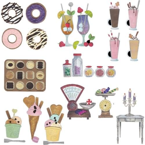 2019 Kitchen Spices Cup Food Metal Cutting Dies Stencils for DIY Scrapbooking Embossing Decoration Paper Card Craft Die New 2019