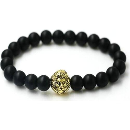Minimalist Beads Bracelet Fashion Lion Leopard Bracelet For Men Women Lucky Natural Stone Yoga Chakra Bracelets Men Jewelry Gift