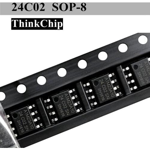 100pcs) 24C02A 24C02 AT24C02 SOP-8 SMD EEPROM memory 24C02S SOP8