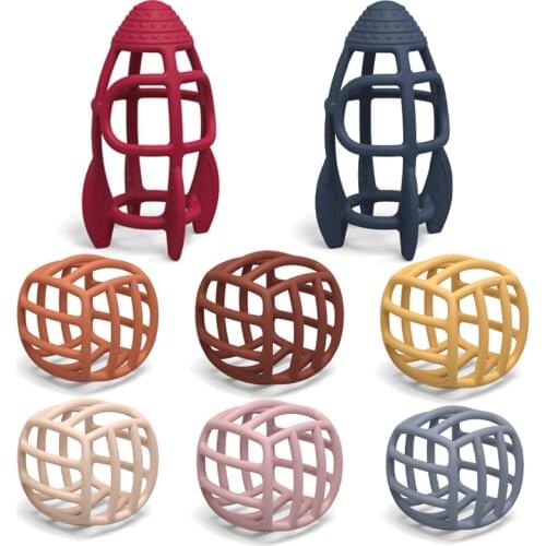 Newest Silicone Baby Teether Childrens Products Personalized Infant Teether Toys Portable Rocket Fidget Toys Nurse Gift