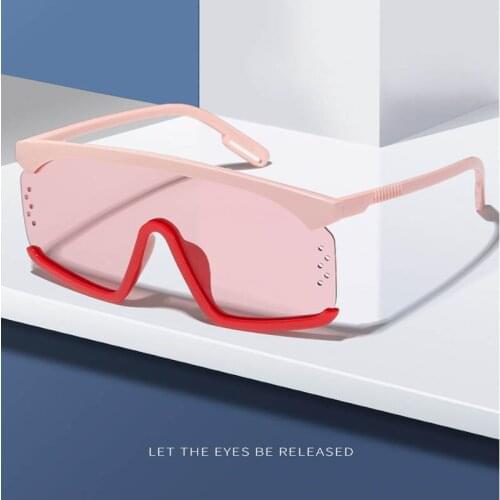 New Pink Sunglasses Luxury Design Oversized UV400 Fashion PC Female Sun Glasses For Women