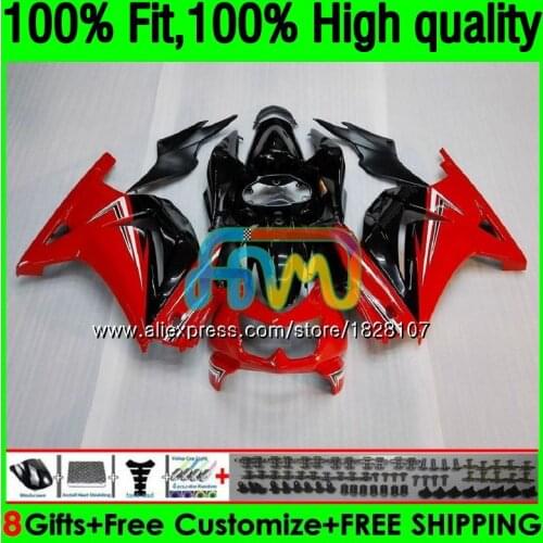 OEM For KAWASAKI ZX-250R EX-250 EX250 ZX 250R 2BS.9 EX 250 ZX250R Hot Red black 08 09 10 11 12 2008 2009 2010 2011 2012 Fairing