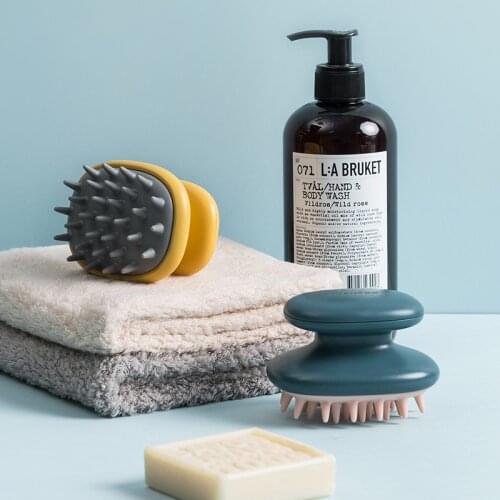 Silicone Head Hair Washing Comb Body Massager Shampoo Scalp Massage Brush Body Shower Detachable Brush Bath Spa Massage Brush