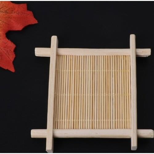 Bamboo Wooden Handmade Bathroom Soap Dish Holder Drain Storage Rack Shower Rack T84E