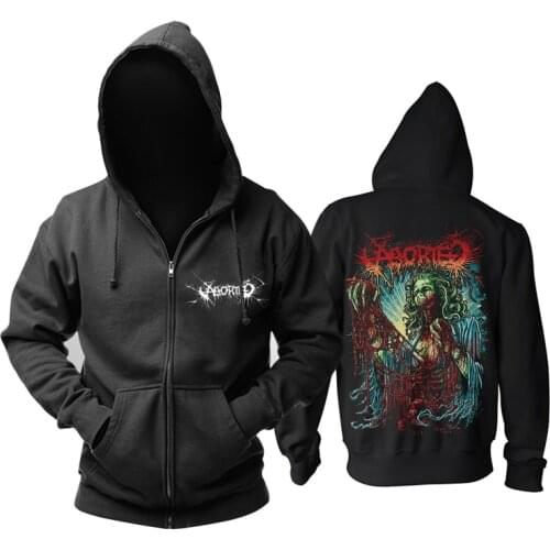 9 kinds Aborted Rock Brand Nice Soft Warm zipper hoodies Sweatshirt death metal sudadera shell jacket fleece Outerwear