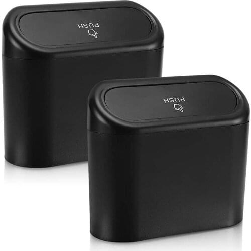 Universal Hanging Car Trash Bin Garbage Dust Case Auto Storage Organizer Box Flip Lid Trash can Interior Accessories Wholesale