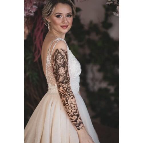 Temporary Flower And Tree Arm Tattoo si each model as you want can stylish provisiona harmless tattoos