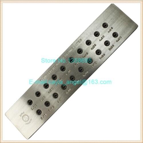 Rectangle Shape Tungsten Carbide Drawplate,Various models,Hole Size:0.55-3.00mm,3.10-5.00mm,hole number 20,Jewelry Making Tools