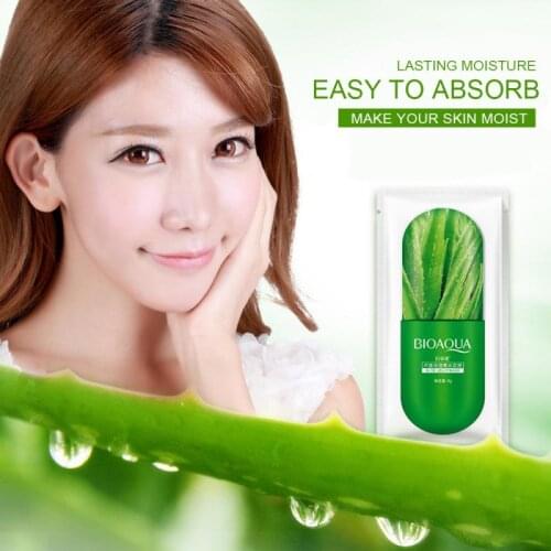 1pc Aloe Mask Plant Blueberry Soft Skin Jelly Sleep Mask Cherry Blossom Moisturizing oil control Mask Skin Care Tool
