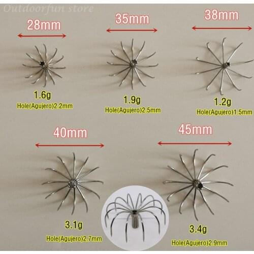 10pcs 50pcs 100pcs Stainless steel Squid hook Bulk Umbrella Large fishhook 28-45mm Octopus Sea Saltwater Fishing Jig Accessories