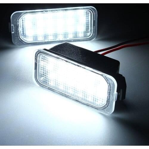 2Pcs License Plate Light for Ford KUGA S MAX MONDEO MK4 MK5 MK2 FIESTA 2008-2019 FOCUS ABS Plastic 12V LED Number Signal Light