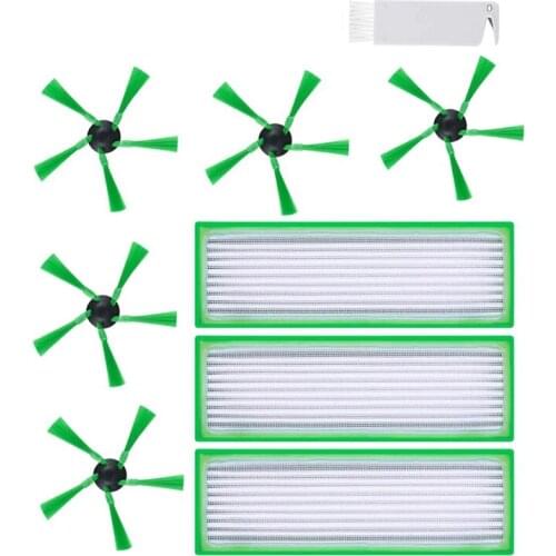 9 Pieces Filters Spare Parts Brush for Vorwerk Kobold Vr200 Robot Vacuum Cleaner, Replacement Filter, Side Brushes