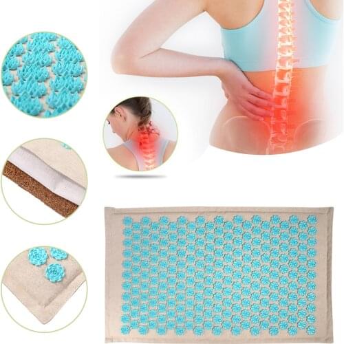 Acupressure Mat Massage Pillow Yoga mat Acupuncture Lotus Spike Cushion body back Massager Relieve Stress Pain