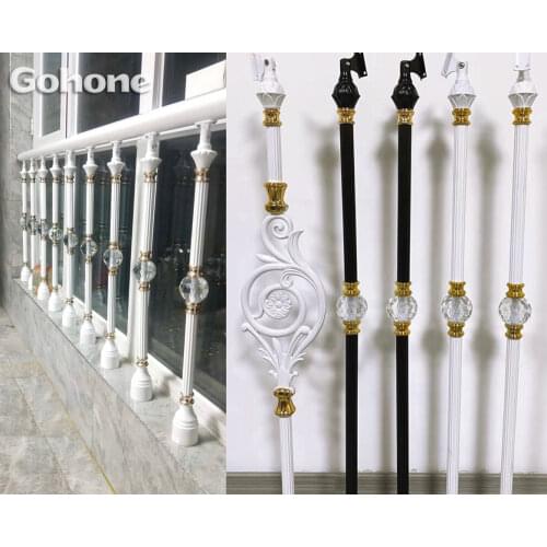 FreeshippingBT-119 private custom 950mm 850mm aluminum magnesium pillar acrylic crystal ball staircase handrail