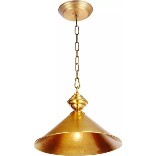 American Copper Rain Umbrella Shaped Chandelier Porch Balcony Retro Corridor Aisle Dining Chandelier Simple Bar Lamp