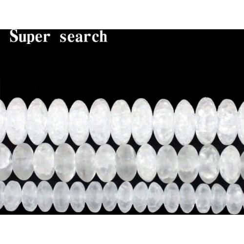 Wholesale Matte White crack Crystal Wheel Shape Stone Beads For Jewelry Making DIY Bracelet Necklace earring Scattered beads