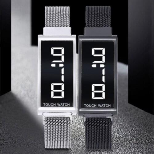 Fashion Gold Digital Mens Watches Female Watches Unisex Male Watch Rectangle Children Sport Kids Watches Boys Electronic Clock