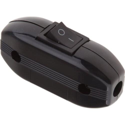 Bedroom Black Boat Rocker Switches Line Cord On/Off Switches