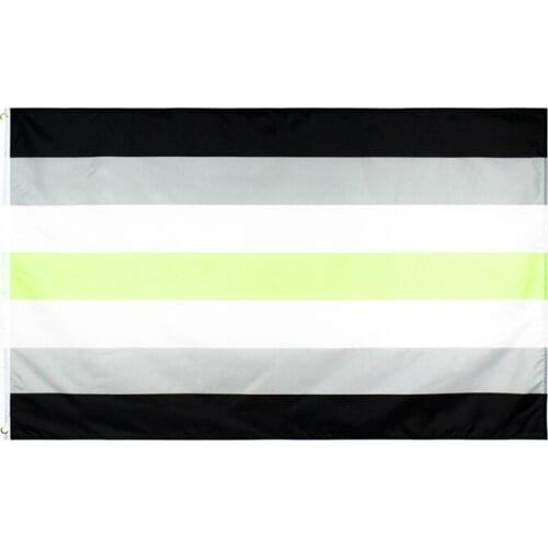 Cheap LGBTQIA Agender Flag 90x150cm Banner 3x5ft 100/200/500/1000 Pcs Polyester Printed