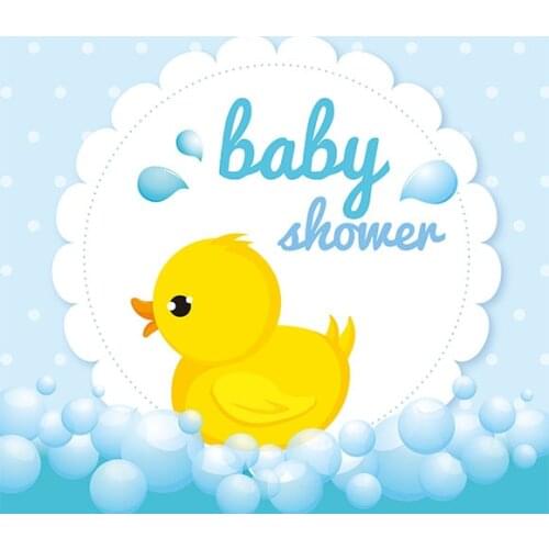 Fotografia light blue photo background vinyl baby shower yellow duck photography backdrop for kids photo studio backdrops lv-925