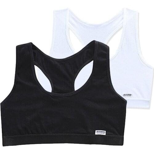 Girls Cotton Training Bra Sport Bra for 12 Years Old Racerback Tops for Girls Underwear Teen Running Vest Kids Underwear Top