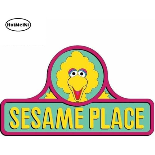 HotMeiNi 13cm x 7.6cm For Sesame Street Logo Car Sticker Vinyl Waterproof Decal Windshield Bumper Motorcycle Car Accessories