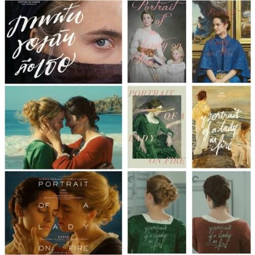 CANVAS Painting 2019 France Moive Portrait Of Alady On Fire Film Portrait de la jeune fille en feu Poster Lady lesbian Wall Art