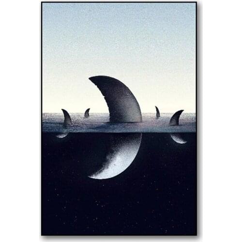 Hd Canvas Painting Wall Art Poster Lunar Space Style Home Decor Hanging Picture For Living Room Bedroom Poster