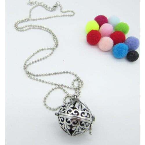 Classice Pattern Vintage Color Angel Bijoux Mexico Harmony Ball Chime Jingle Sound DIY Locket Pendant Necklace Diffuser Jewelry