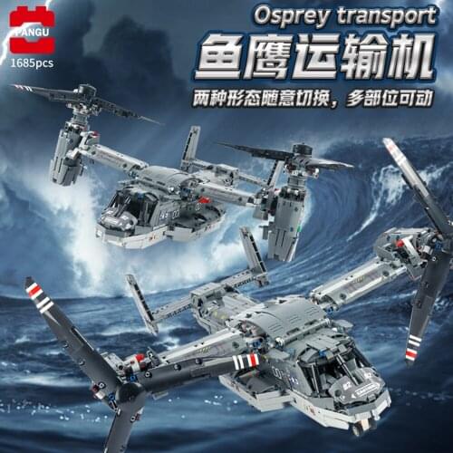 Military Rc Transport Aircraft Battle Plane Building Block Model Kits Moc Remote Control Creative Fighter Bricks Toys Boys Gifts