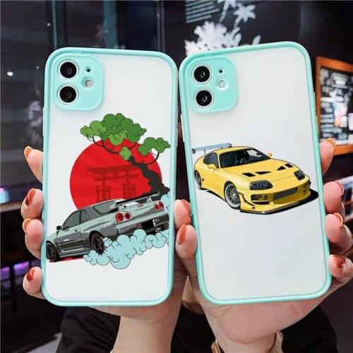 Old school Sports Cars Male Men cool Phone Cases Matte Transparent for iPhone 7 8 11 12 s mini pro X XS XR MAX Plus cover funda