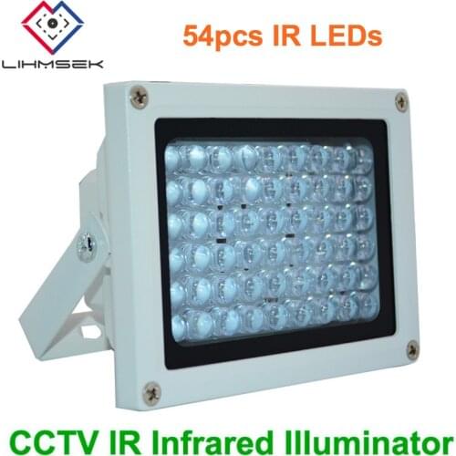 Lihmsek Outdoor waterproof DC12V CCTV Fill Light 850nm 54pcs IR LEDs IR Infrared light lamp IR Illuminator For Security cameras