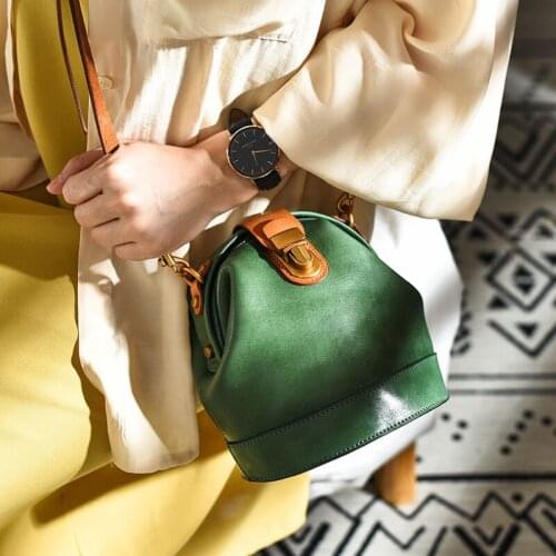 Fashion Design Doctor Genuine Leather Crossbody Bags for Women2021 Small Bucket Bag Lady Weekend Party Cowhide Cute Shoulder Bag