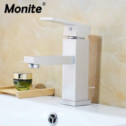 Monite Space Aluminum Basin Faucets Bathroom Faucet Single handle Basin Mixer Tap Bath Faucet Brass Sink Water Crane