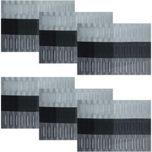 6-Piece Set PVC Washable Placemat Table Mat Non-Slip Placemat Set Kitchen Accessories Coaster Wine Mat