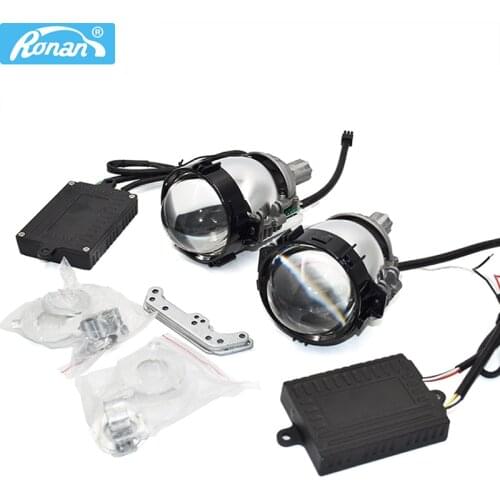 RONAN 2.8inch Bi-LED Projector Lens 5000K for Hella 3 Koito Q5 Universal Retrofit H4 H7 9005 9006 Headlight Car Styling Retrofit