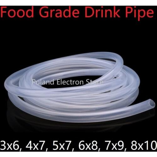 Transparent 3x6 4x7 5x7 6x8 7x9 8x10mm Silicone Tubing Food Grade Flexible Drink Hose Soft Pipe Nontoxic Environmental Clear