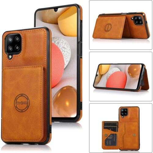Leather Retro Flip Card Phone Case For Samsung Galaxy A12 A52 A72 A32 A21S A02 A51 A71 A41 A11 Wallet Phone Etui Cover Coque