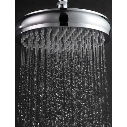 Luxury 8 inch Chrome Brass bathroom Round Rain Shower Head Top Over-head Shower Sprayer--1468
