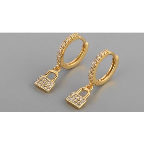 925 Sterling Silver Lock Hoop Earrings for Women Small Earrings Hoops Minimal Jewelry