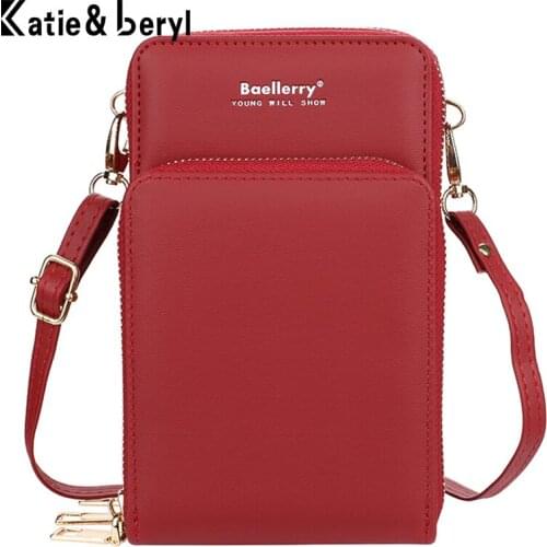 Fashion Ladies Small Handbag and Purses High Quality PU Leather Cellphone Pocket Crossbody Messenger Bags for Women Shoulder Bag