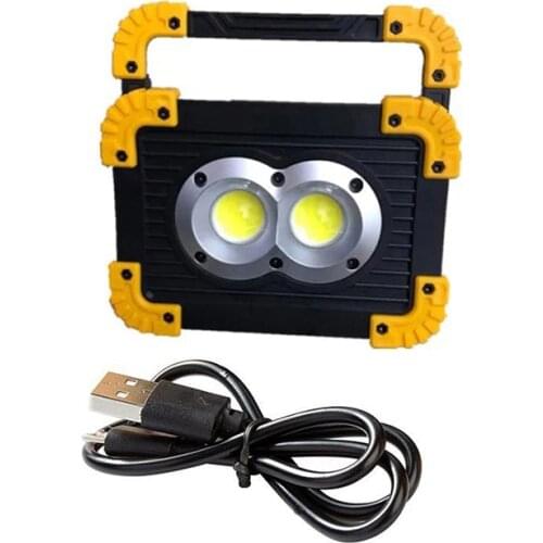 20W COB LED Rechargeable Work Light Emergency Lamp Hand Torch Camping Tent Lantern USB Charging Portable Power Bank Searchlight